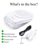 Bluetooth Speakers for Car Motion AUTO-ON, Wireless in-car Speakerphone, Bluetooth 4.1 Hands-Free Visor Car Kit Stereo Music Receiver for Safely Driving with Siri, Google Assistant Voice Command