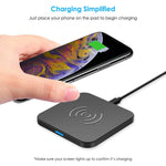 CHOETECH Wireless Charger, Qi Certified Wireless Charging Pad Compatible with iPhone Xs Max/XS/XR/X/8/8 Plus, Samsung Galaxy S10/S10+/S10E/Note 9/S9/S9+/Note 8/S8/S7, New AirPods and More