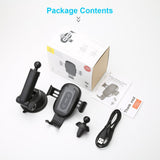 Wireless Car Charger, Baseus 2-in-1 Dashboard and Air Vent Gravity Phone Holder Car Mount 10W Charge for Samsung Galaxy S8, S7/S7 Edge, Note 8 5, Standard 5W Charge for iPhone X, 8/8 Plus