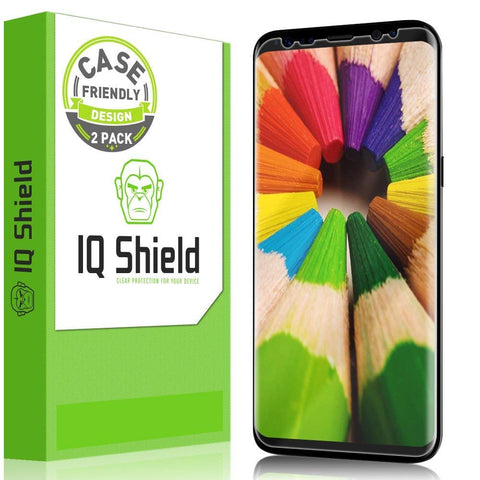 [2-Pack] IQ Shield LiQuidSkin [Case Friendly] Screen Protector for Galaxy S8 5.8" (2017)(Updated Version) Anti-Scratch HD Clear Anti-Bubble Film