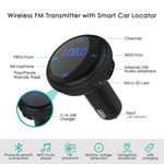 Wireless in-Car Bluetooth FM Transmitter & Car Charger,Radio Adapter Hands-Free Car Kit, Car MP3 Player with Dual USB Port Supports SD Card (BT69Black)