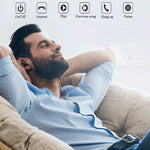 Eleproof Bluetooth Earpiece, Bluetooth 5.0 Wireless Earbud 100-Hour Playing Time Mini Single Bluetooth Earbud with Portable Charging Case Invisible Car Bluetooth Headset for Hands-free Calls (One Pcs)