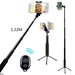 Selfie Stick Tripod 44 Inch with Ring Light Remote Bluetooth for Live Stream Compatible for iPhone X/SE/6/6s/6 Plus/7/7 Plus/8/8 Plus/,Samsung 8/S8/S8 Plus,Nexus,LG,Moto and More(Black)