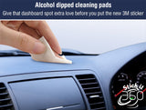Universal Replacement Kit for Magnetic Car Mount - 3 Thin Metallic discs, 3 3M Stickers, FREE 2 Prep pads By Stick it 360