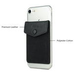 FRIFUN Cell Phone Wallet Ultra-Slim Self Adhesive Credit Card Holder Stick on Wallet Cell Phone Leather Wallet for Smartphones RFID Blocking Sleeve Covers Credit Cards and Cash (Black) …