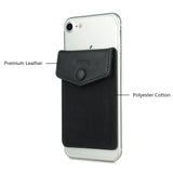 FRIFUN Cell Phone Wallet Ultra-Slim Self Adhesive Credit Card Holder Stick on Wallet Cell Phone Leather Wallet for Smartphones RFID Blocking Sleeve Covers Credit Cards and Cash (Black) …