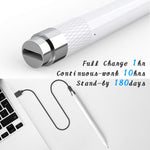 MEKO 1.6mm Fine Tip Active Digital Stylus Pen with Universal Fiber Tip 2-in-1 Perfect for Drawing and Handwriting Compatible with Apple iPad iPhone and Andriod Touchscreen Cellphones, Tablets-White