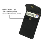 FRIFUN Cell Phone Wallet Ultra-Slim Self Adhesive Credit Card Holder Stick on Wallet Cell Phone Leather Wallet for Smartphones RFID Blocking Sleeve Covers Credit Cards and Cash (Black) …