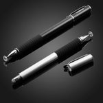 MEKO(TM (2 Pcs)[2 in 1 Precision Series] Disc Stylus/Styli Bundle with 4 Replaceable Disc Tips, 2 Replaceable Fiber Tips for All Touch Screen Devices - (Black/Silver)