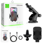 Wireless Car Charger,3 in 1 Dashboard&Windshield&Air Vent Mount[Infrared-sensing][10W Fast Charging]Car Phone Holder Compatible for Samsung Galaxy Note9 S9 S8 Plus,iPhone X/XR/XS Max,QI-Enabled Phone