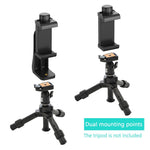 Puroma Universal Cell Phone Tripod Mount Adapter Smartphone Holder Mount Clip for iPhone 8 8plus X, 7 7plus 6 6s 6plus 5 5s, Samsung, Huawei P9 honor 8 and more Phones, Selfie Monopod Adjustable Clamp
