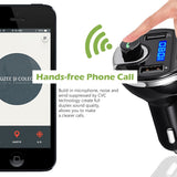 KeeKit Bluetooth FM Transmitter, Wireless in-Car FM Transmitter Radio Adapter Car Kit, Universal Car Charger with Dual USB Charging Ports, Hands-Free Calling for Smartphones