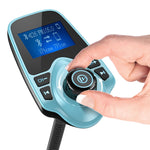 Nulaxy Bluetooth Car FM Transmitter Audio Adapter Receiver Wireless Handsfree Voltmeter Car Kit TF Card AUX 1.44 Display – KM18 Mint Green