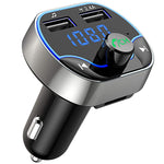 Bluetooth FM Transmitter for Car, Vproof Wireless Radio Transmitter Car Kit Adapter with Hands Free Calling, Dual USB Ports (5V/2.4A & 1A), Support TF Card USB Flash Drive (Black)
