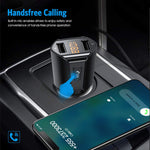 Criacr Bluetooth FM Transmitter for Car, Wireless Radio Transmitter Car Adapter with Hand-Free Calling, Dual USB Car Charger, Music Player for All Smartphones