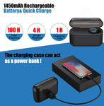 Eleproof Bluetooth Earpiece, Bluetooth 5.0 Wireless Earbud 100-Hour Playing Time Mini Single Bluetooth Earbud with Portable Charging Case Invisible Car Bluetooth Headset for Hands-free Calls (One Pcs)