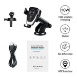 SANCEON Qi Wireless Car Charger Mount,10W Fast Charging Car Phone Holder Air Vent Dashboard Compatible with iPhone Xs/Xs Max/XR/X/ 8/8 Plus, Samsung Galaxy S10 /S10+/S9 /S9+/S8 /S8+