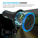 Quick Charge 2.0 Car Charger, Maxboost 30W USB Car Charger 2.4A with QC 2.0 MicroUSB Cable for Samsung Galaxy S9 S8 Plus/S7/S6/Edge/Note 5 8,HTC,LG G6 G5,Nexus 5X 6P, iPhone X 8 7 6 6S,iPad and More