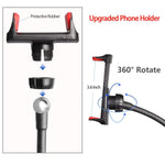 Selfie Ring Light with Cell Phone Holder Stand for Live Stream & Makeup Including Selfie Remote Shutter, UBeesize LED Camera Light with Flexible Long Arms, Compatible with Android Phone iPhone