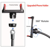 Selfie Ring Light with Cell Phone Holder Stand for Live Stream & Makeup Including Selfie Remote Shutter, UBeesize LED Camera Light with Flexible Long Arms, Compatible with Android Phone iPhone
