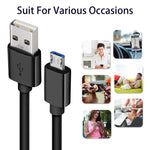 Android Charger Cable for Samsung Galaxy S7,[2Pack 6FT 10FT] Extra Long Micro USB Cable Android Phone Fast Charger Cord for Samsung Galaxy S7 Edge/S6/S5,Note 5/4,LG G4,PS4,Echo Dot(2nd),Xbox One