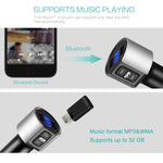 Baile Bluetooth FM Transmitter for Car, Wireless Bluetooth FM Radio Adapter Car Kit with Hands-Free Calling and 2 Ports USB Charger