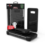 Zizo Bolt Series Compatible with Samsung Galaxy S8 Case Military Grade Drop Tested with Tempered Glass Screen Protector, Holster Black