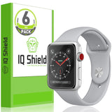 Apple Watch Screen Protector (38mm)(Apple Watch Nike+, Series 3/2/1 Compatible)[Ultimate](6-Pack), IQ Shield LiQuidSkin Full Coverage Screen Protector [HD Clear Anti-Bubble Film]