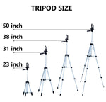 DIGIANT 50 Inch Aluminum Camera Phone Tripod+ Universal Tripod Smartphone Mount for Apple, iPhone Samsung and Other Brands Smartphones+Carrying Bag