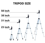 DIGIANT 50 Inch Aluminum Camera Phone Tripod+ Universal Tripod Smartphone Mount for Apple, iPhone Samsung and Other Brands Smartphones+Carrying Bag