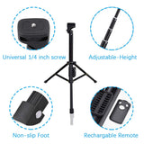 Wevon Selfie Stick Tripod, 54 inch Extendable Phone Tripod with Wireless Remote Compatible with iPhone Xs Max Xr X 8 7 Plus, Android, Samsung Galaxy, Camera Tripod Compatible with Nikon Canon and more