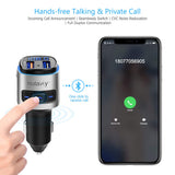 FM Transmitter, Nulaxy V4.2 Bluetooth FM Transmitter, Wireless FM Radio Car Bluetooth Adapter with QC3.0 Quick Charge, Support USB Drive, TF Card, Hands-Free Talking, Activate Siri/Google Now - NX08