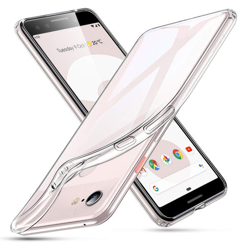 ESR Essential Zero Case Compatible for The Google Pixel 3, Slim Clear Soft TPU Cover with Cushioned Corners, Clear