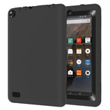 Hocase Fire 7 2015 Tablet Case - Shockproof Raised Edges Screen Protection Silicone Rubber Bumper Hard Protective Case For Amazon Fire 7 Tablet (For 2015 5th Generation Only) - Black