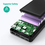 RAVPower USB C Battery Pack 20100 Portable Charger with QC 3.0 Qualcomm Quick Charge 3.0, 20100mAh Input & Output Type C Power Bank for Nintendo Switch, iPhone, 12-inch MacBook, Galaxy and More