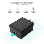 USB Wall Charger for Kindle, AGPTEK 9W Power Adapter Compatible with All-New Kindle Paperwhite, Kindle Oasis, Kindle Fire Tablets, Fire TV Stick, Kindle Voyage E-Reader, HD 8 10 Tablet, Black