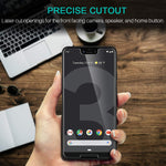 LK [3 Pack] Screen Protector for Google Pixel 3 XL, [Tempered Glass][Case Friendly] Double Defence Technology [Alignment Frame Easy Installation] with Lifetime Replacement Warranty