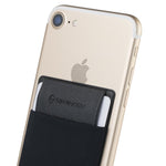 SINJIMORU Credit Card Holder for Back of Phone, Stick on Wallet Functioning as Phone Card Holder, Phone Card Wallet, iPhone Card Holder/Credit Card Case for Cell Phone. Sinji Pouch Flap, Black.