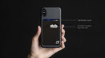 (Two) Stretchy Cell Phone Stick on Wallet Card Holder Phone Pocket for iPhone, Android and All Smartphones. (Black)
