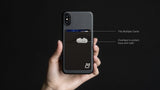 (Two) Stretchy Cell Phone Stick on Wallet Card Holder Phone Pocket for iPhone, Android and All Smartphones. (Black)