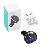 KeeKit Bluetooth FM Transmitter, Wireless in-Car FM Transmitter Radio Adapter Car Kit, Universal Car Charger with Dual USB Charging Ports, Hands-Free Calling for Smartphones