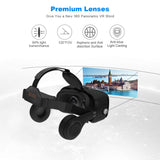 AOGUERBE VR Headset, VR Goggles Box Virtual Reality Headset Bluetooth Controller 3D VR Glasses for TV Movies Video Games with iPhone Xs XR X 8 7 6/Plus, for Samsung s9 s8 s6 4.0-6.0 in Screen - Black