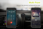 Kinivo BTC480 Bluetooth Hands-Free Car Kit for Cars with Aux Input Jack (3.5 mm) -with Magnetic Mount, Dual Port USB Charger and Multi-Point Connectivity