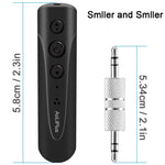 Mini Bluetooth Receiver, Protable Wireless Bluetooth 4.2 Adapter/Car kit Audio Bluetooth Receiver 3.5mm Aux Stereo Music Adapter for Home/Car PC TV Audio Music Streaming Stereo System