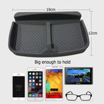 No Slip Car Dashboard Grip Pad,Anti Skid Rubber Automobile Visor Organizer Holder Tray Storage Stand for Sunglasses,Key Chain,Coins,Pens,Cell Phone,GPS Navigator(Gray)