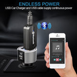 USB Bluetooth Receiver for Car, Music Streaming Car Kit, Portable Wireless Audio Adapter 3.5mm Aux Cable