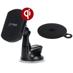 PITAKA New Magnetic Wireless Charging Windshield Car Mount[Suction Cup Magmount Qi]-Premium Luxury 360 Degree Rotation Fast Charge Suction Cup Phone Holder for Qi Smartphones