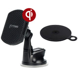 PITAKA New Magnetic Wireless Charging Windshield Car Mount[Suction Cup Magmount Qi]-Premium Luxury 360 Degree Rotation Fast Charge Suction Cup Phone Holder for Qi Smartphones