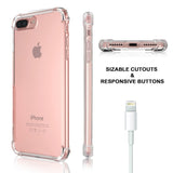 for iPhone 7 Plus Case, for iPhone 8 Plus Case, Matone Crystal Clear Shock Absorption Technology Bumper Soft TPU Cover Case for iPhone 7 Plus (2016)/iPhone 8 Plus (2017) - Clear