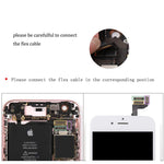 Screen Replacement Compatible for iPhone 6s White LCD Display & Touch Screen Digitizer Replacement + Home Button+Front Camera+Earpiece Pre-Assembled +Screen Protector Free Repair Tools(4.7'')